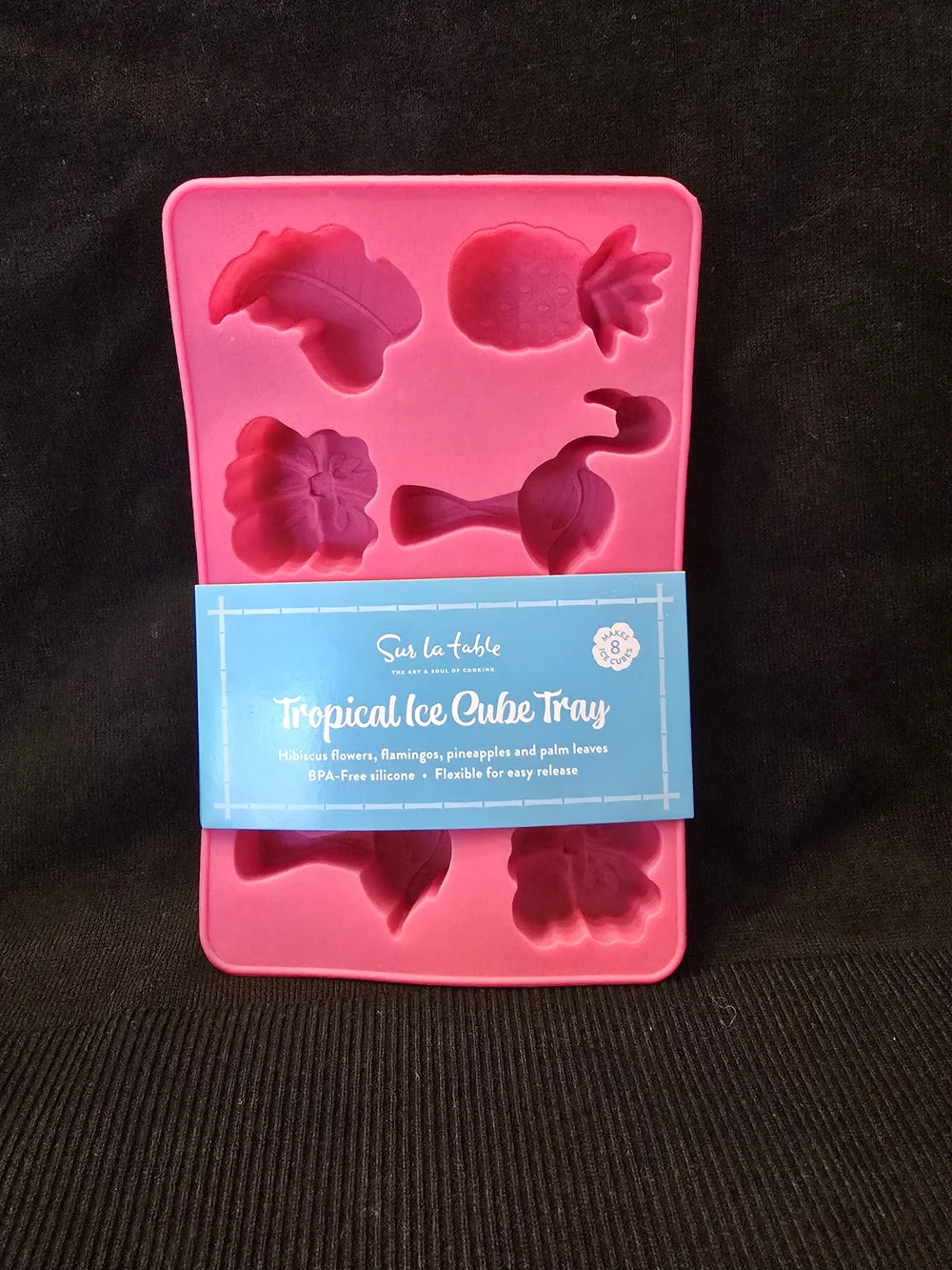 3 Pc Party Flamingo Pink Drink Set! - Ice Cube Tray, Paper Straws, & Napkins - Picture 6 of 7